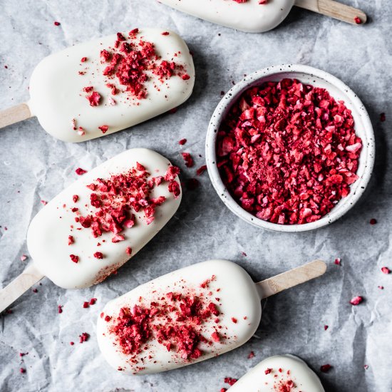 Strawberry Rhubarb Ice Cream Bars