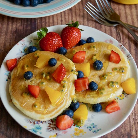 fluffy vegan pancakes