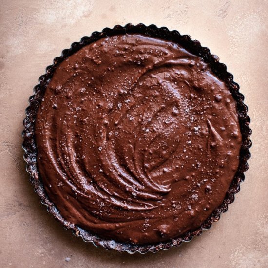 Vegan Salted Chocolate Cream Tart