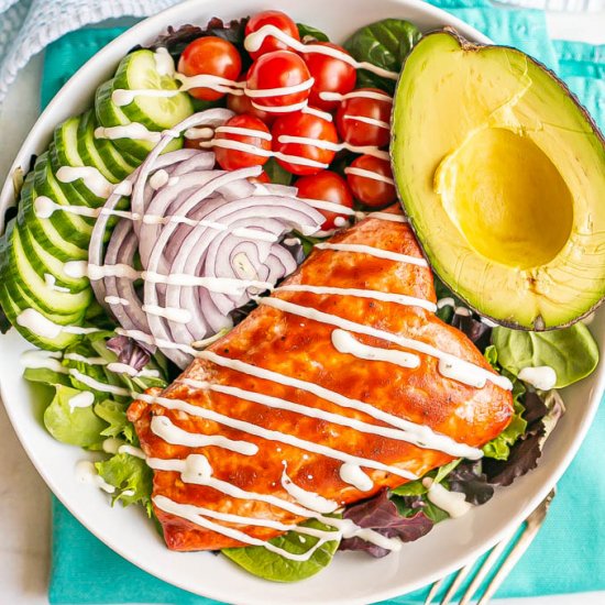 BBQ salmon salad