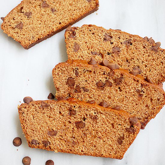 Vegan whole wheat choc chip bread