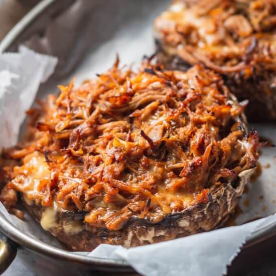 Pulled Pork Stuffed Mushrooms