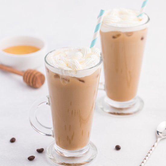 Iced Honey Almond Milk Latte