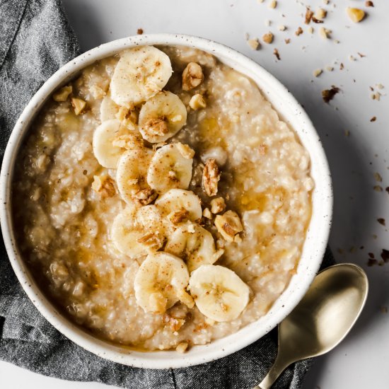 Creamy Mashed Banana Oatmeal