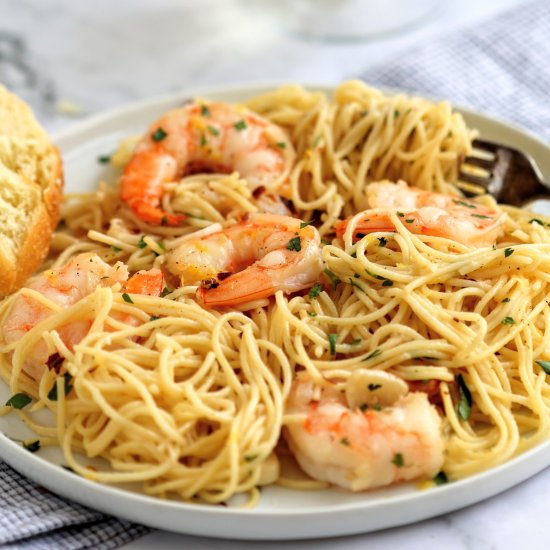 20-Minute Shrimp Scampi with Pasta