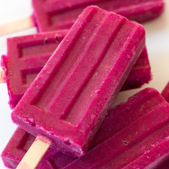 Dragon Fruit Raspberry Popsicles