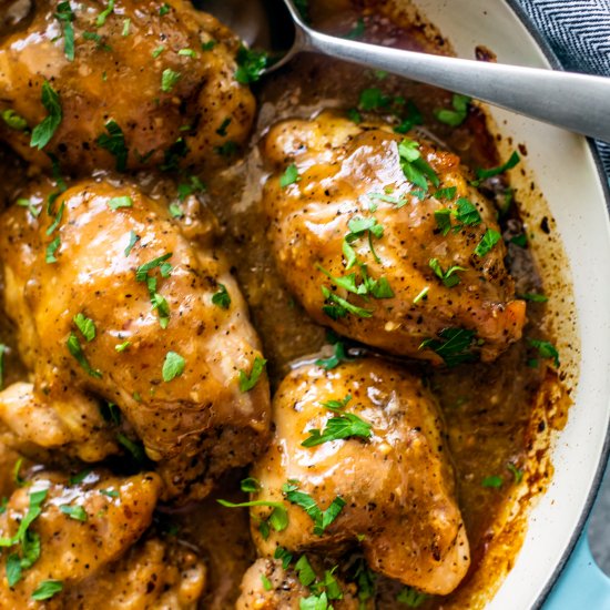 baked honey garlic chicken thighs