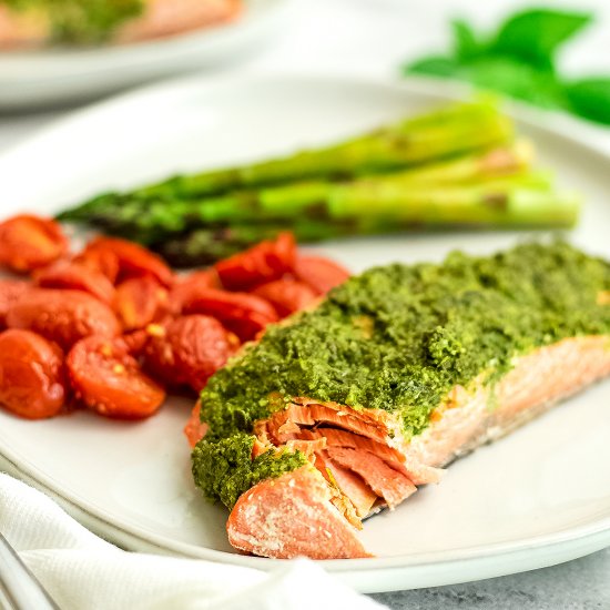 Pesto Crusted Salmon