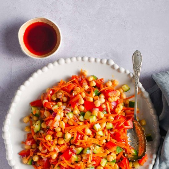 Spicy Harissa Chickpea Salad