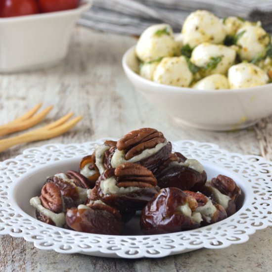 Dates stuffed with gorgonzola