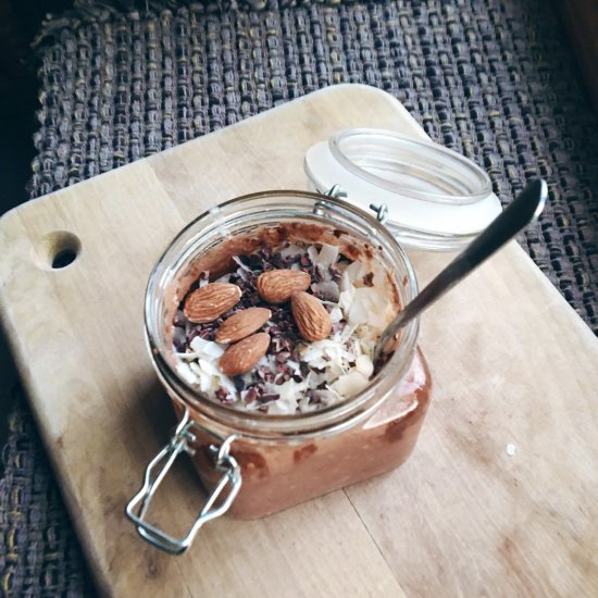 Coconut Almond Mocha Overnight Oats