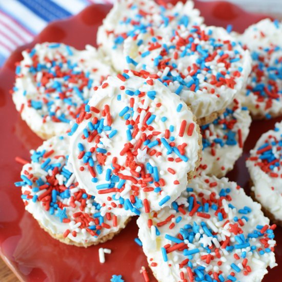 Red White & Blue Cheesecakes