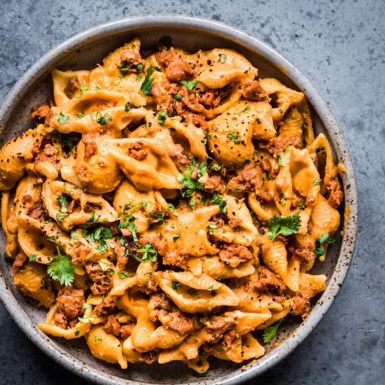 Creamy Chipotle Sweet Potato Pasta