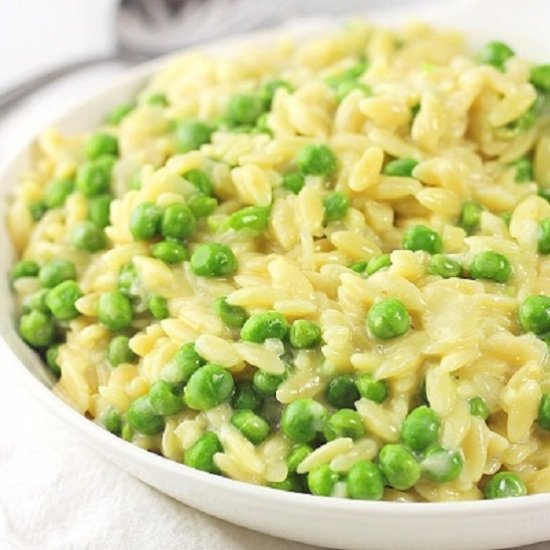 orzo with peas and parmesan