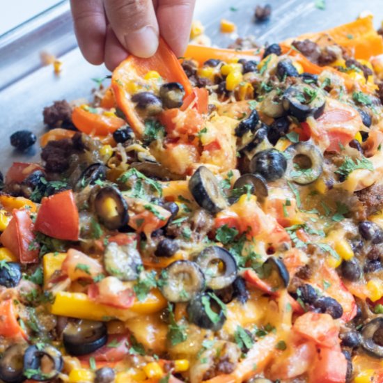 Mini Sweet Pepper Nachos