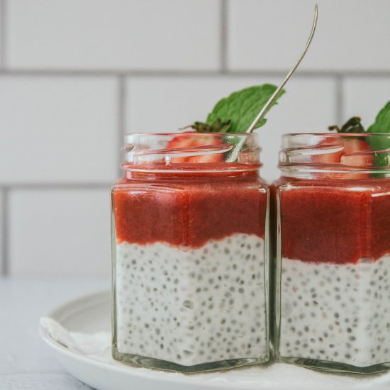 Strawberry Rhubarb Pudding