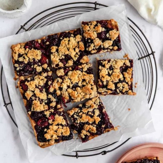 Healthy Cherry Pie Oatmeal Bars