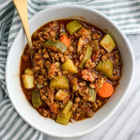 High Protein Vegan Lentil Soup