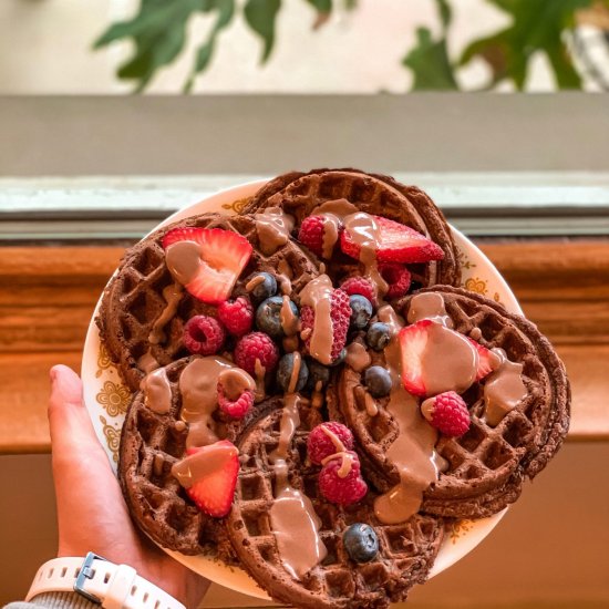 Easy Vegan Protein Waffles