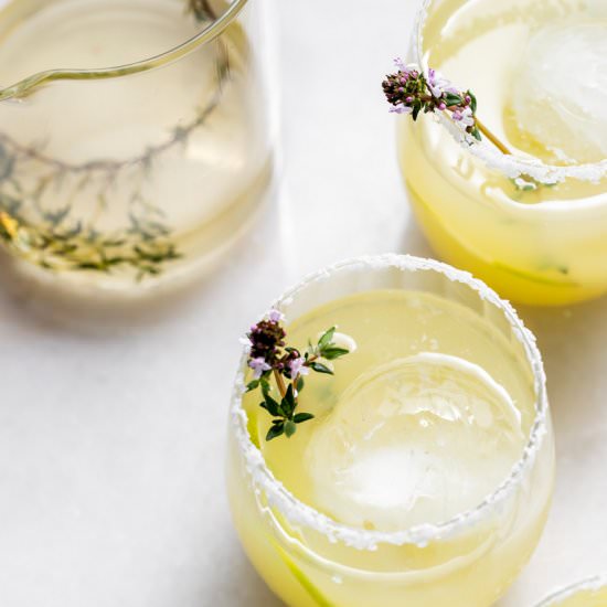 Thyme Infused Margaritas