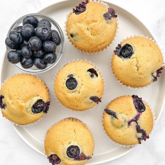 Dairy Free Blueberry Muffins