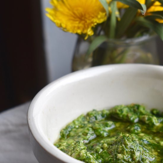 Wild Garlic and Walnut Pesto