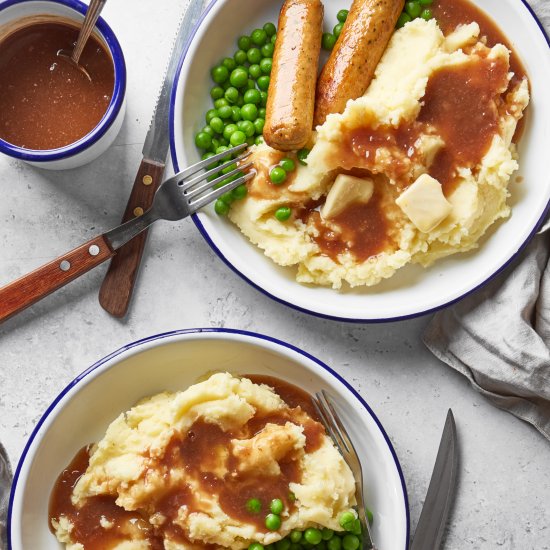 vegan mashed potatoes and gravy