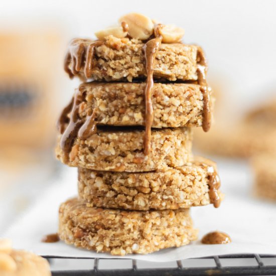 VEGAN NO-BAKE PEANUT BUTTER COOKIES