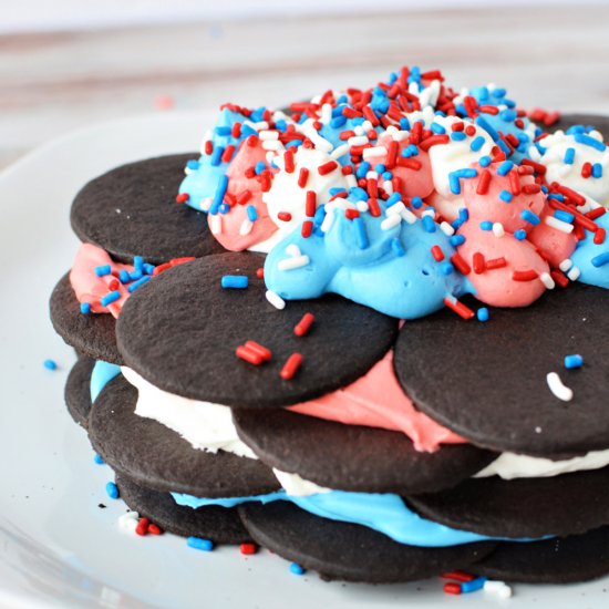 Red White & Blue Icebox Cake