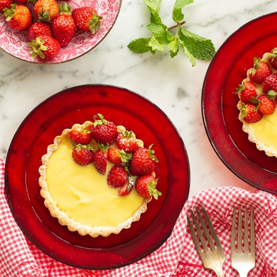 Mini Strawberry Buttermilk Tarts