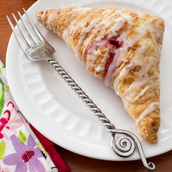 Glazed Strawberry Turnovers