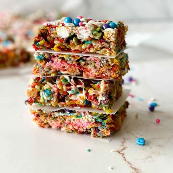 Rainbow Rice Krispie Treats