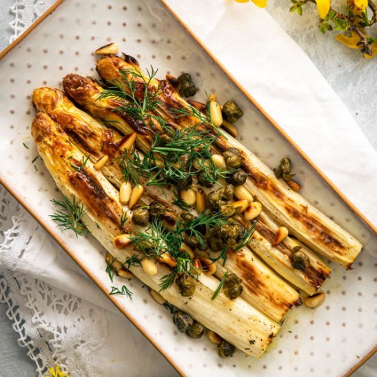 Roasted White Asparagus