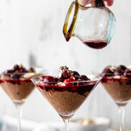 Chocolate-Cherry Chia Pudding