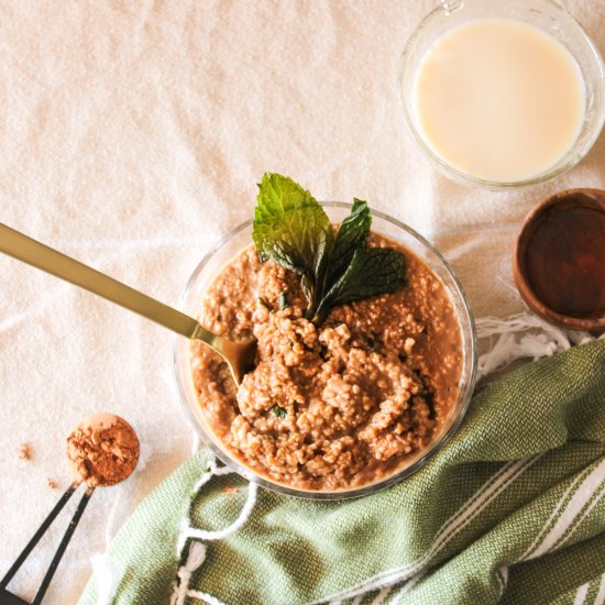 Mint Chocolate Oatmeal