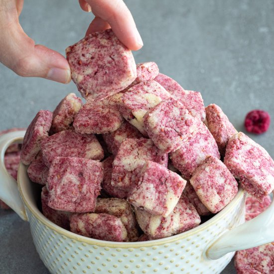 Raspberry Shortbread Bites