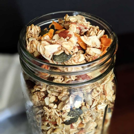 Homemade Granola with Mangos and Al