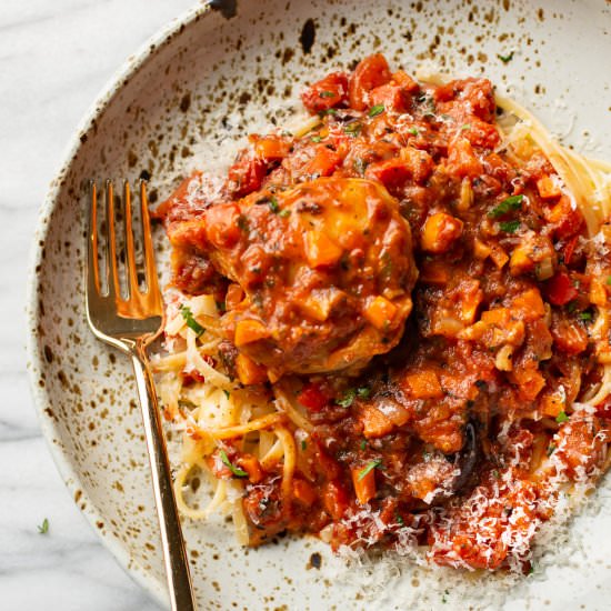 easy chicken cacciatore