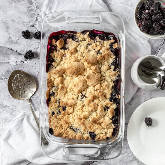 Blackberry Cobbler with Cake Mix