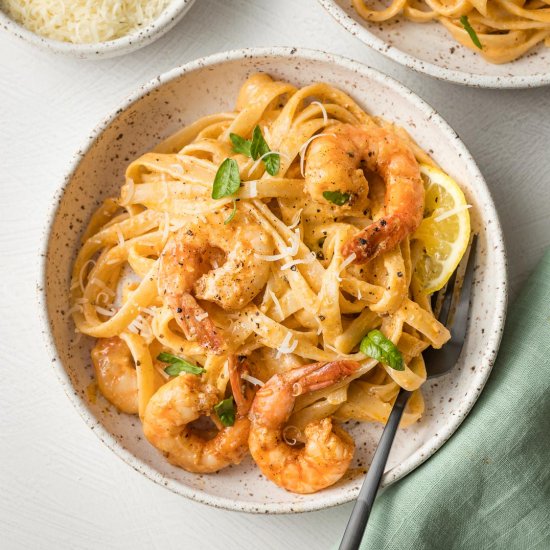 Blackened Shrimp Alfredo