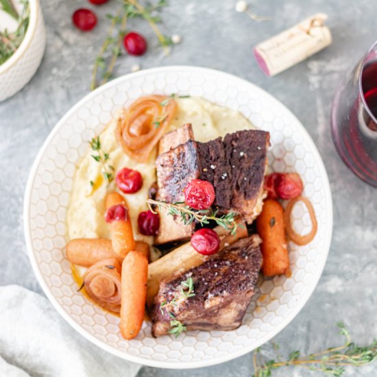 Braised Short Ribs with Cranberries