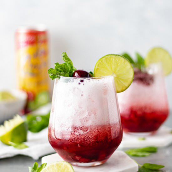 Sparkling Cherry Lime Mocktail