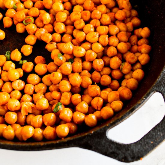 Buffalo Hot Sauce Chickpeas