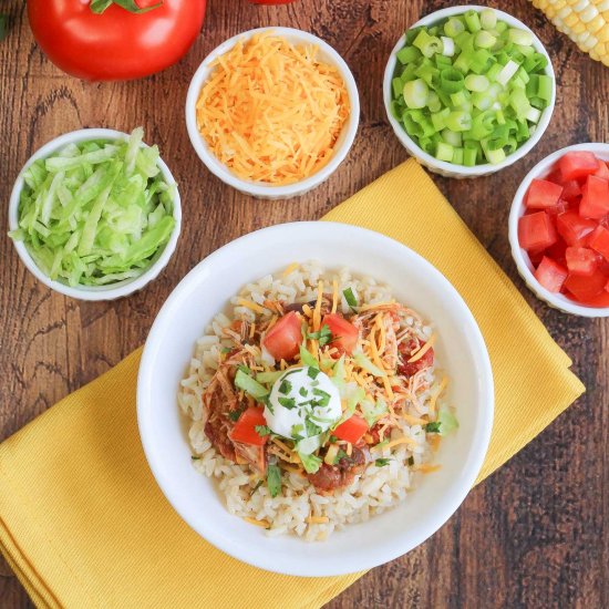 Slow Cooker Chicken Burrito Bowls