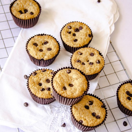 vegan chocolate chip muffins