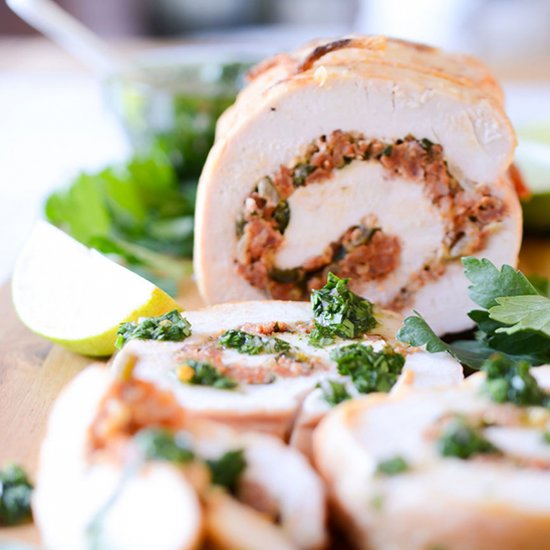 Turkey Roulade with Chimichurri