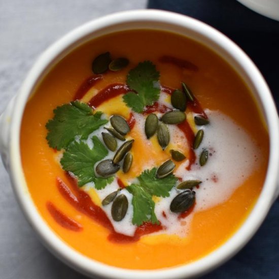 Spiced Sweet Potato and Carrot Soup