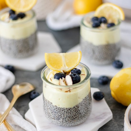 Lemon Curd Chia Parfaits (Vegan)