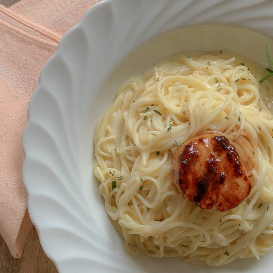 Capellini Beurre Blanc with Scallop