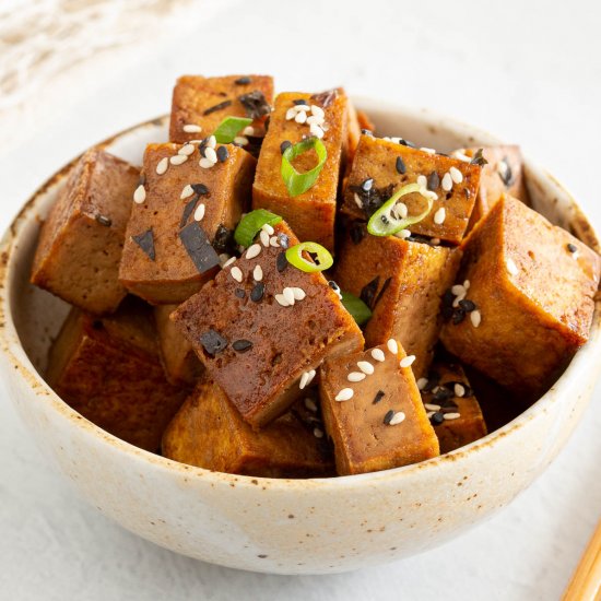 5 Minute Stir Fried Teriyaki Tofu